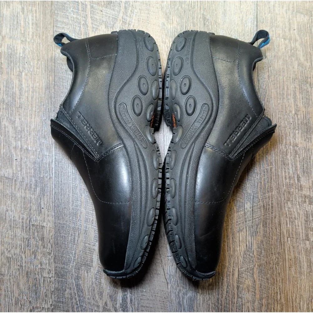 Merrell Men's Size 9 Black Jungle Moc 2 Pro Black Leather Shoes Waterproof